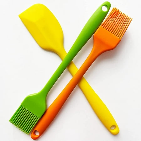 Brush Spatula 3PCS Basting Brush for Cooking,Silicone,2 Brushes and 1 Spatula